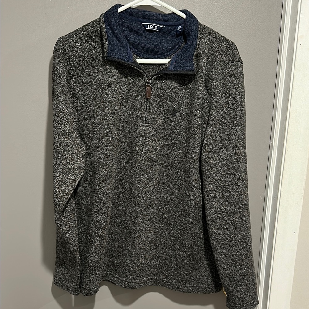 Men's Gray 1/4 Zip Sweater